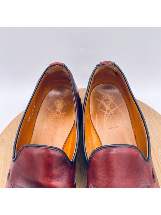 Allen Edmonds Grayson Shoes Mens 12 B Brown Leather Tasseled Loafers USA main image 10